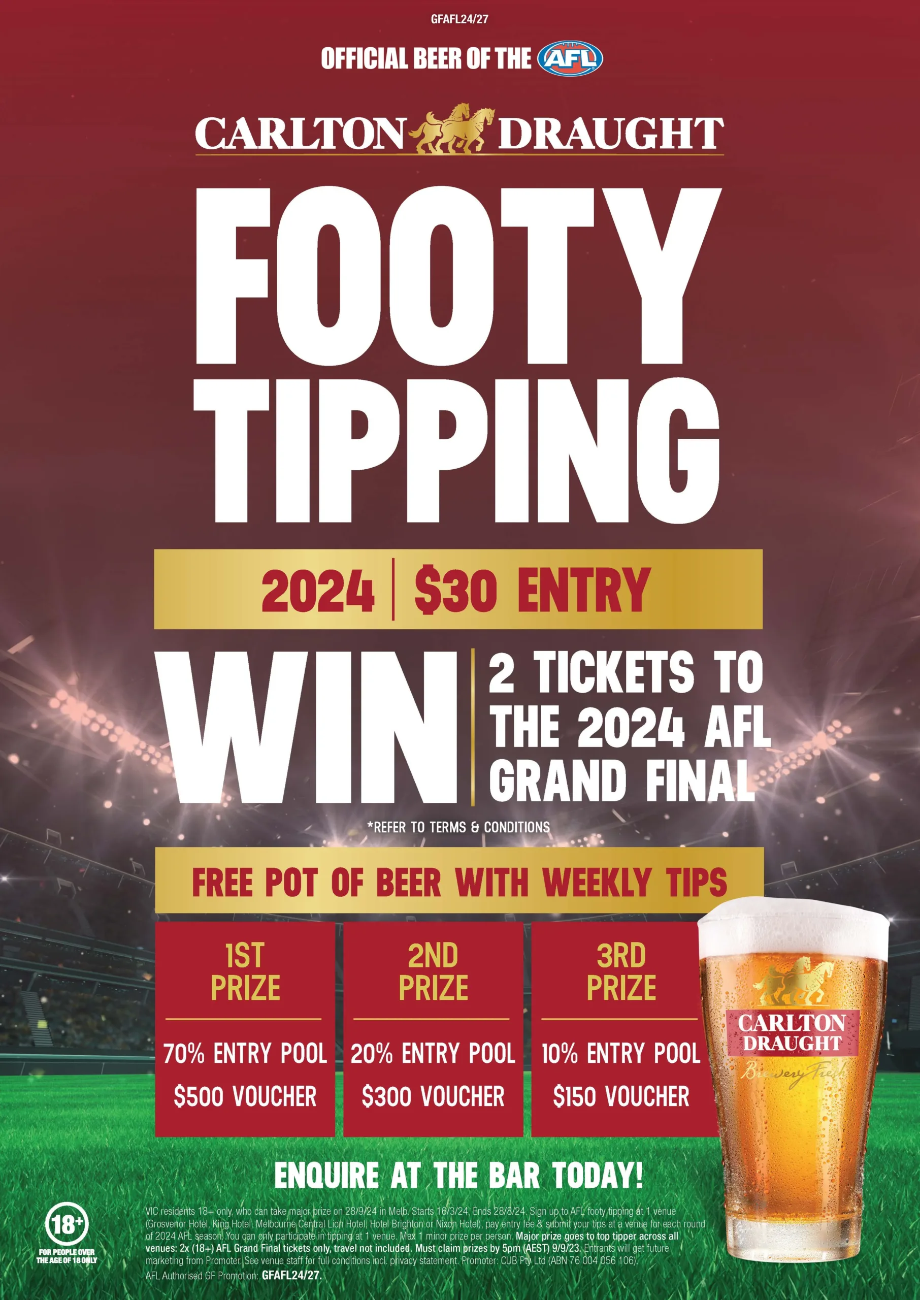 Footy Tipping $30