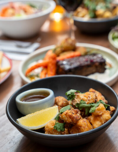 CAULIFLOWER POPCORN 16 miso & soy dipping sauce, coriander (ve)